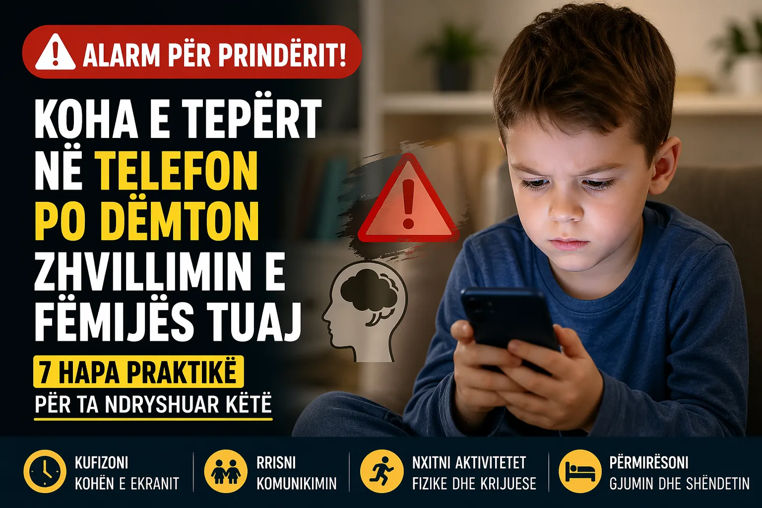 koha e tepert ne telefon te femijet