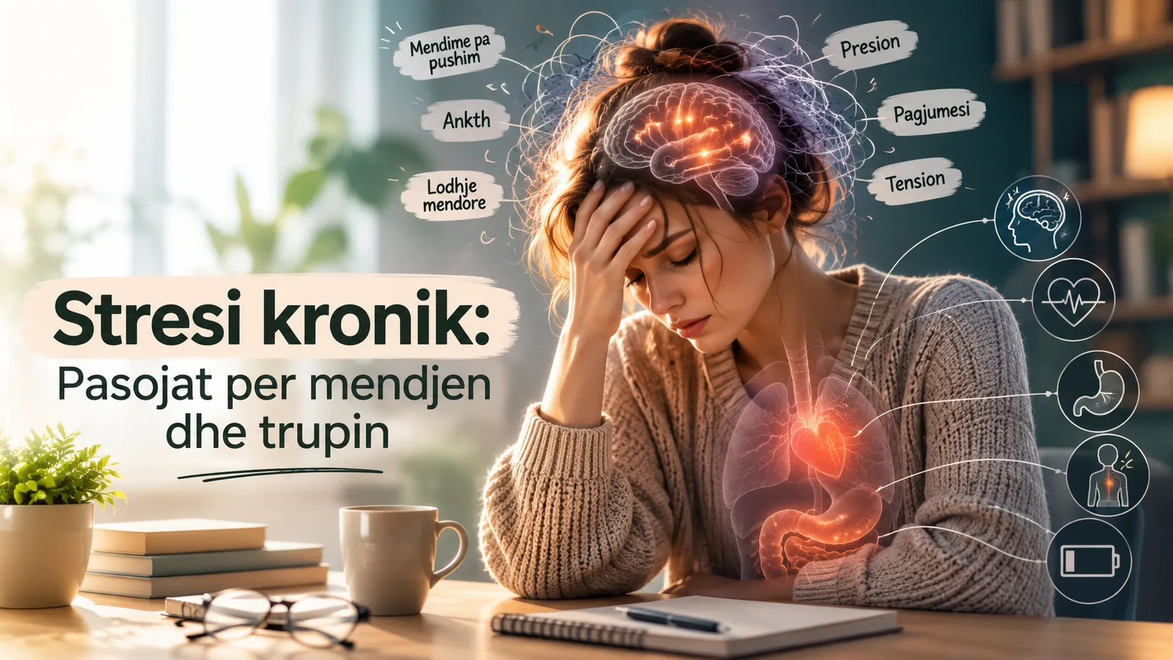 Stresi kronik: Pasojat per mendjen dhe trupin