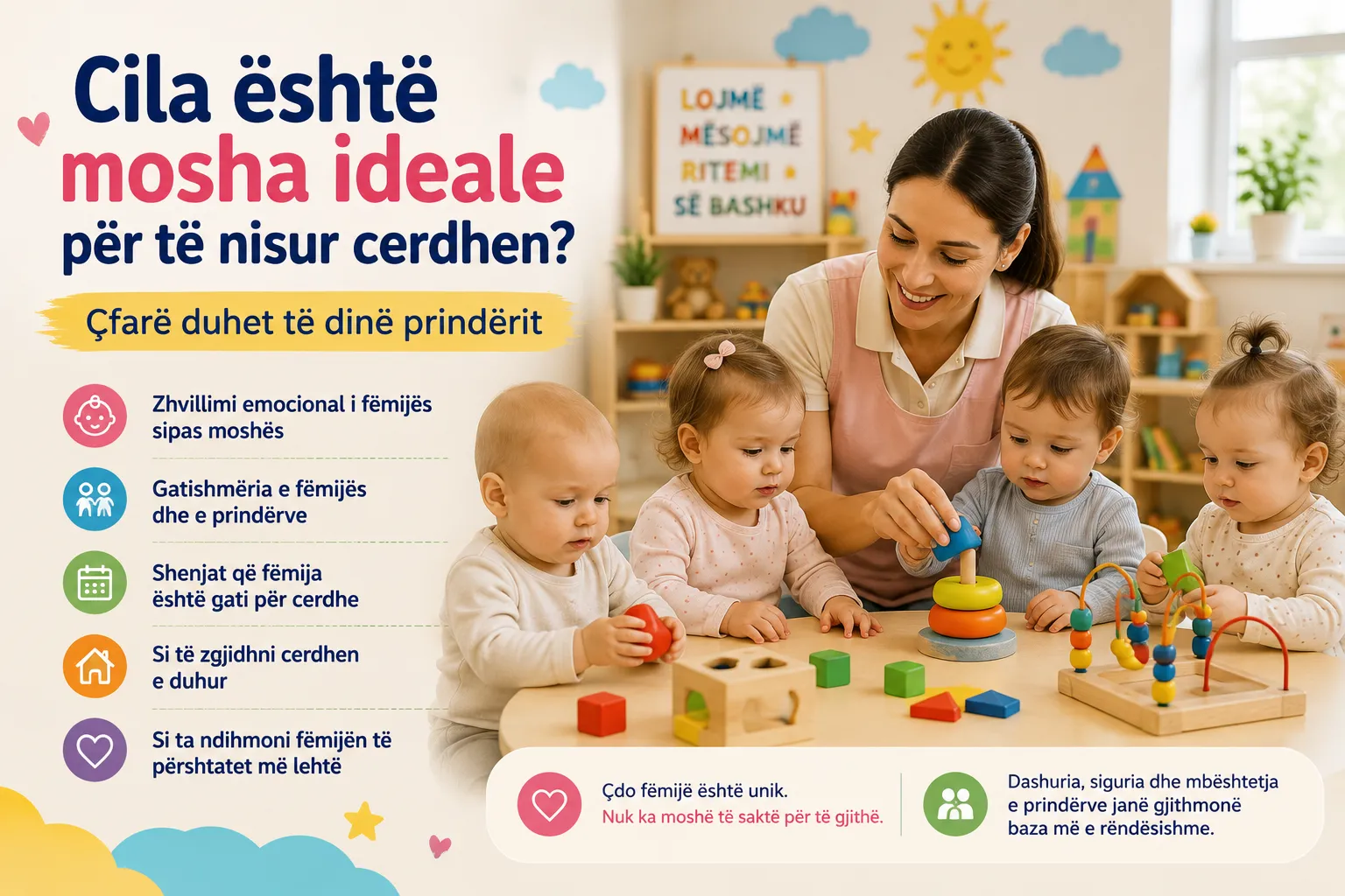 Cila eshte mosha ideale per te nisur cerdhen? Cfare duhet te dine prinderit